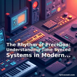 Artistic representation for The Rhythm of Precision: Understanding Time Synced Systems in Modern Technology and Music Production